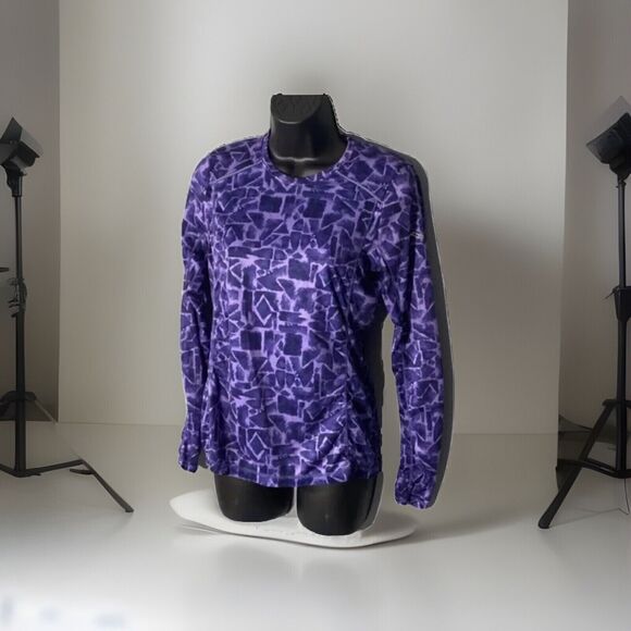 Saucony Run Dry Shirt Womens Small Runners Thumb Holes Reflection Zipper Pockets - Picture 1 of 11